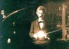 Mark Twain inside the laboratory of Nikola Tesla (1894).jpg